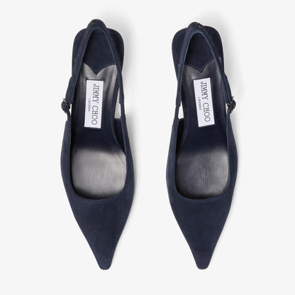 Amel 50 Marine Suede Slingbacks