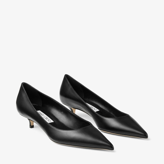 Amelia 35 Black Calf Leather Pumps