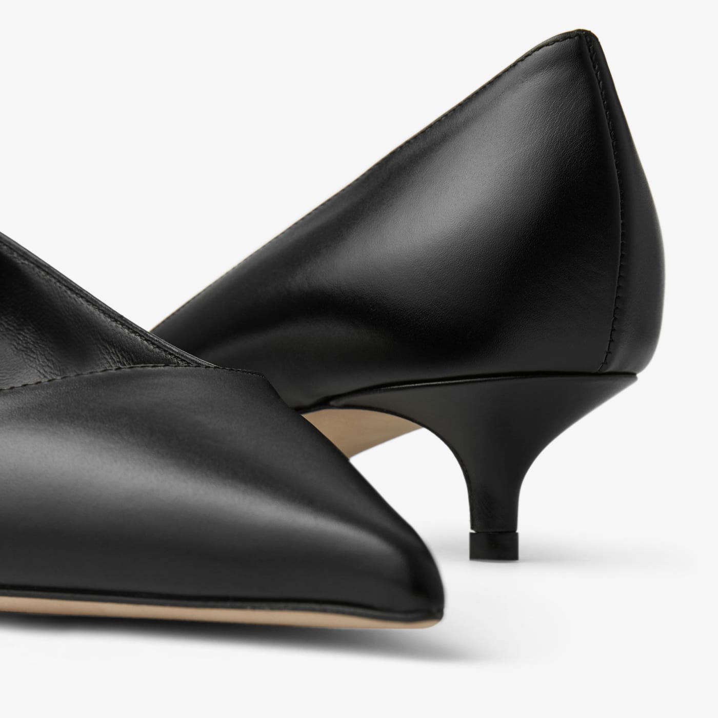 Amelia 35 Black Calf Leather Pumps