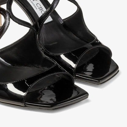 Anise 75 Black Patent Leather Mules