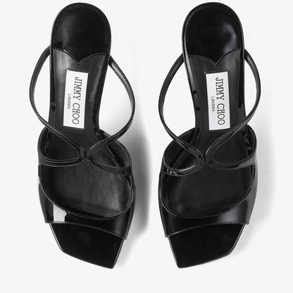 Anise 75 Black Patent Leather Mules
