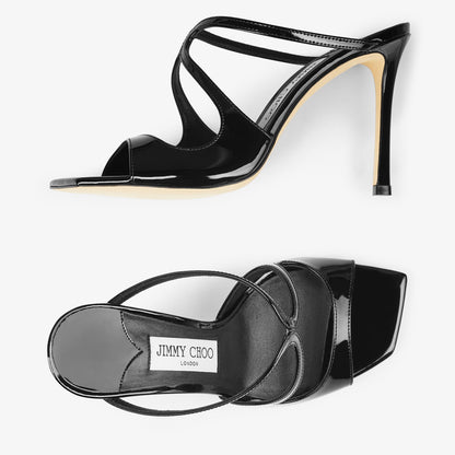 Anise 95 Black Patent Leather Mules