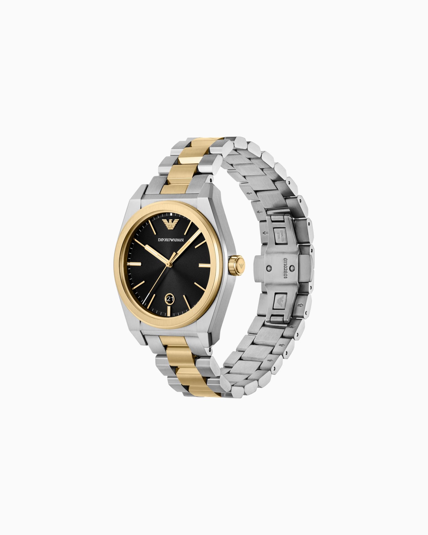 Three-Hand Two-Tone Stainless Steel Watch