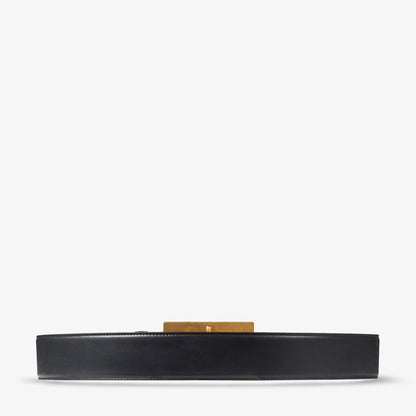 Arlie Black Calf Leather Belt
