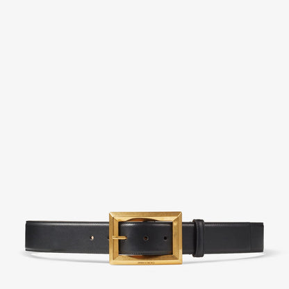 Arlie Black Calf Leather Belt