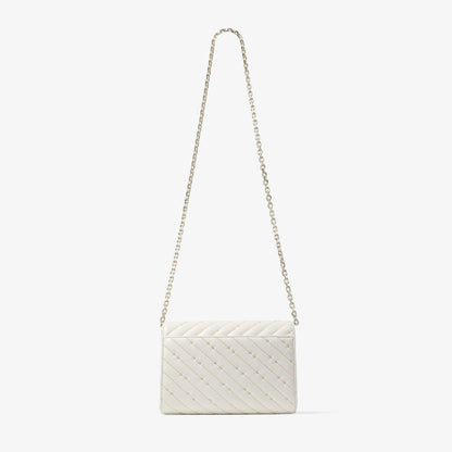 Avenue Curve Clutch Latte Quilted Nappa Leather Clutch Bag