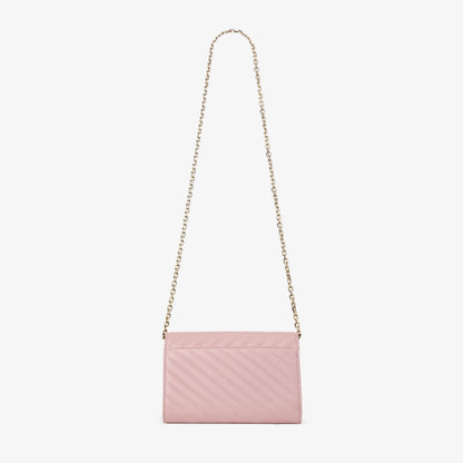 Curve Clutch Rose Quilted Biker Leather Clutch Bag