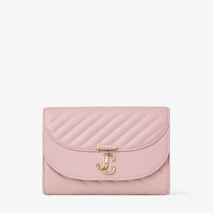 Curve Clutch Rose Quilted Biker Leather Clutch Bag