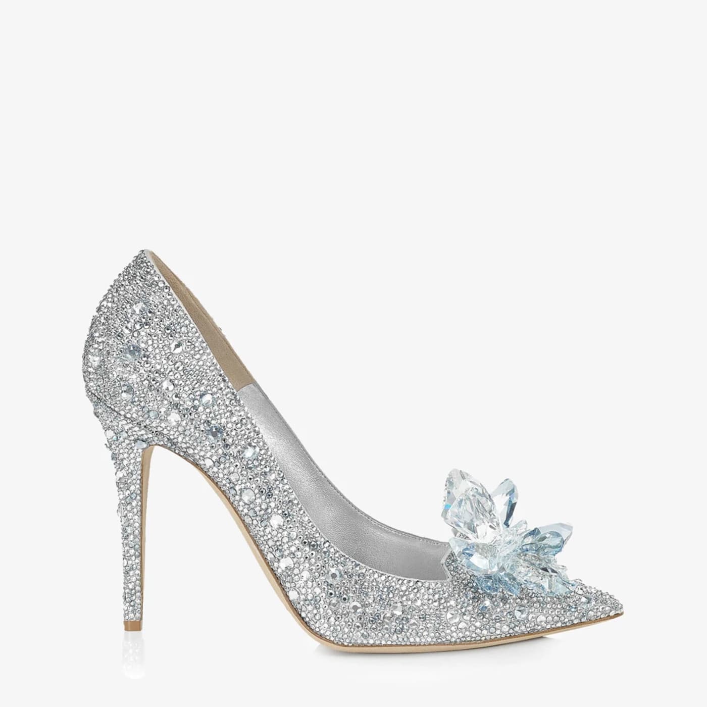 Avril Crystal Covered Pointy Toe Pumps