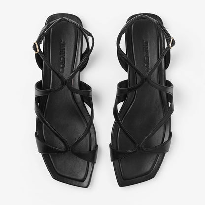Ayla Flat Black Nappa Leather Flats