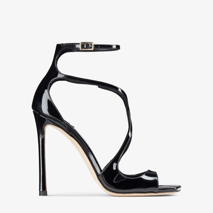 Azia 110 Black Patent Leather Sandals