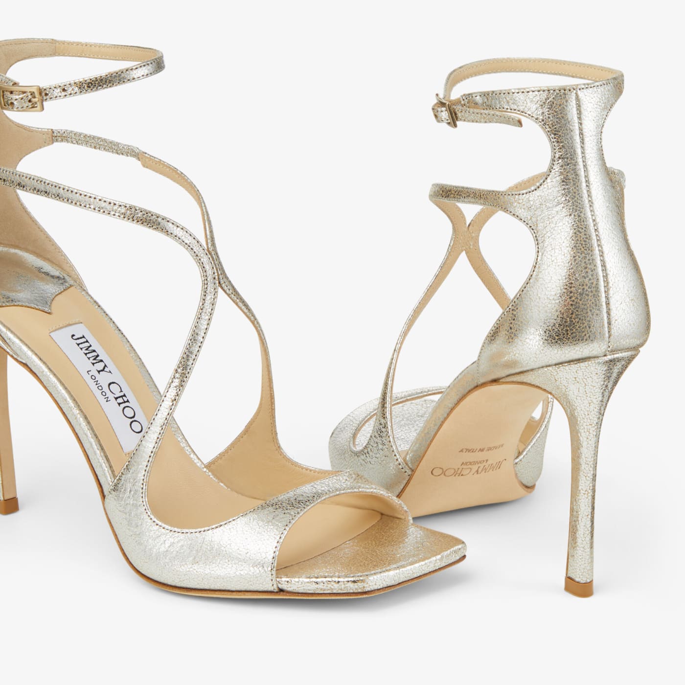 Azia 95 Champagne Glitter Leather Sandals
