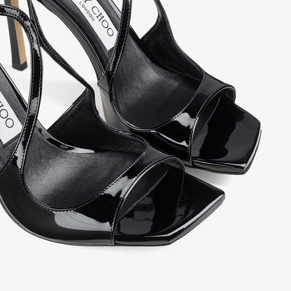 Azia 95 Black Patent Leather Sandals