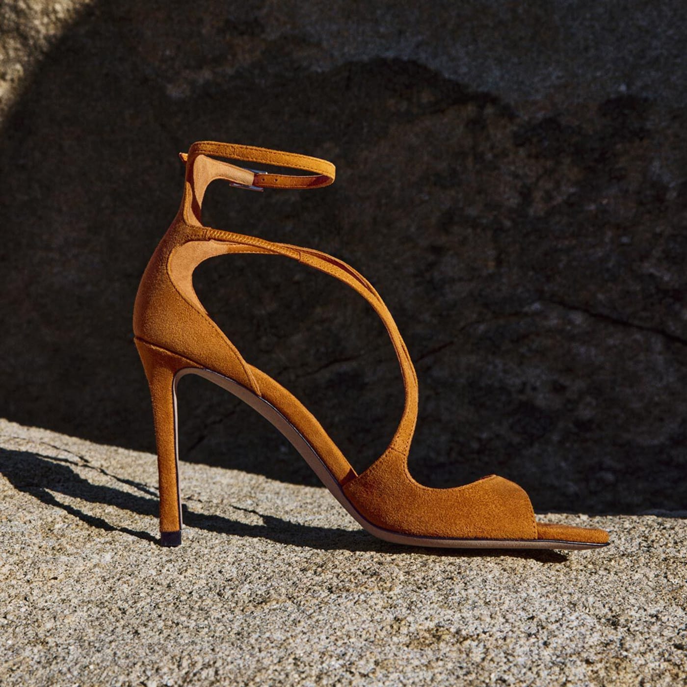 Azia 95 Sunset Orange Suede Sandals