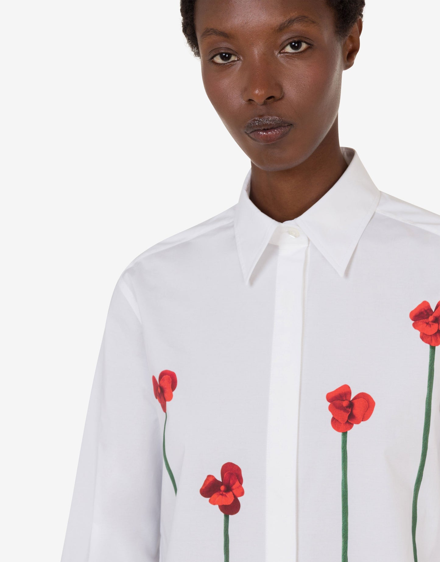 Camicia in popeline di cotone stampata