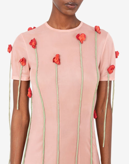 Abito in jersey leggero con fiori