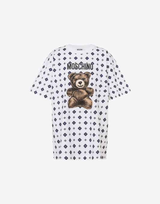T-shirt in jersey di cotone organico Moschino Teddy Bear