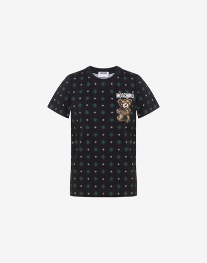 T-shirt in jersey di cotone organico Moschino Teddy Bear