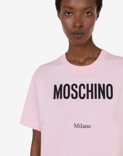 T-shirt in jersey di cotone organico stampata