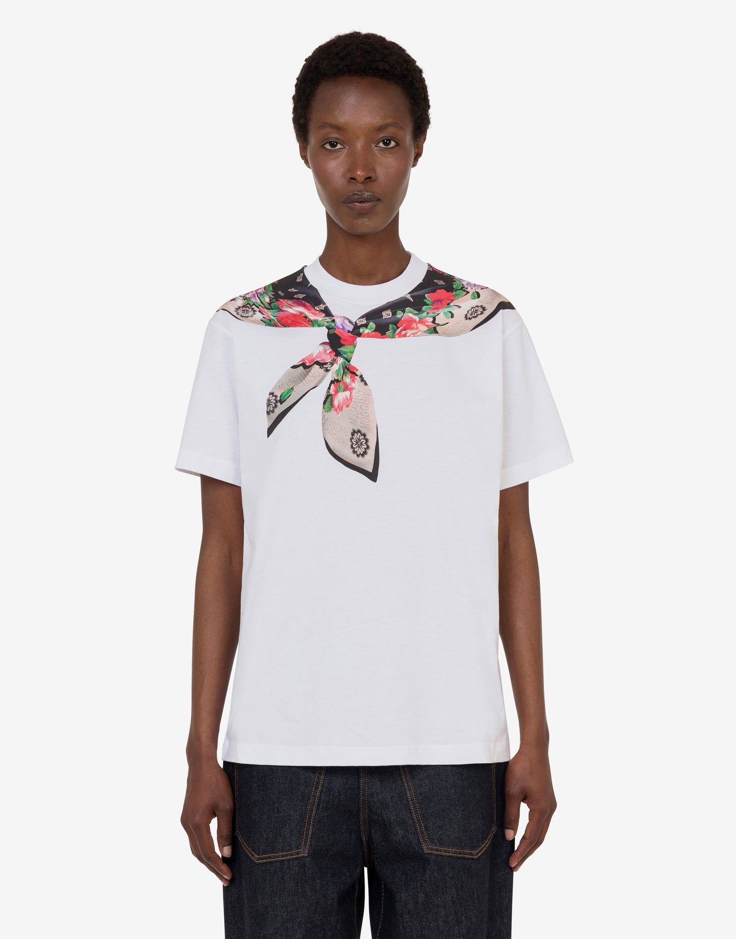 T-shirt in jersey di cotone organico stampata