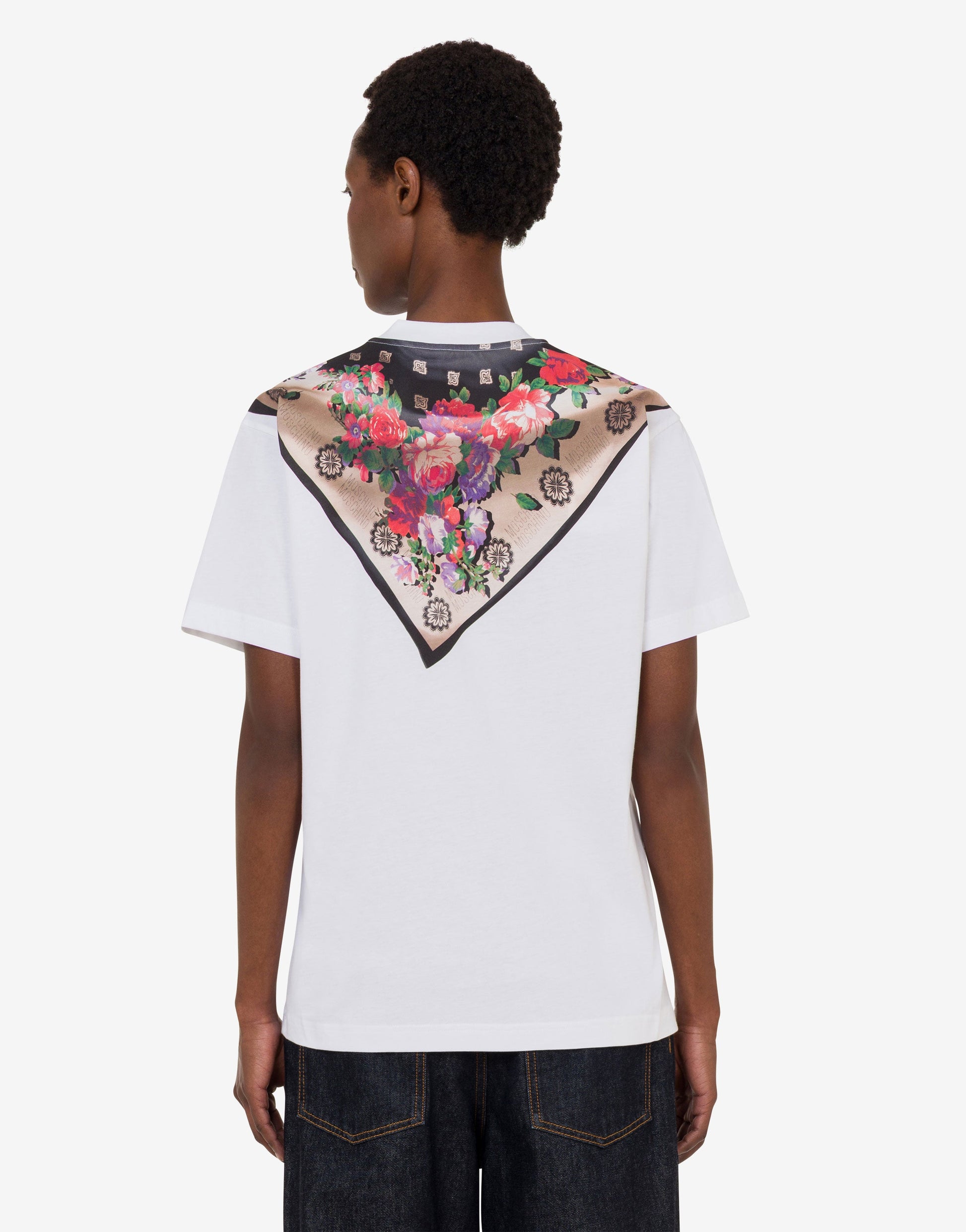 T-shirt in jersey di cotone organico stampata