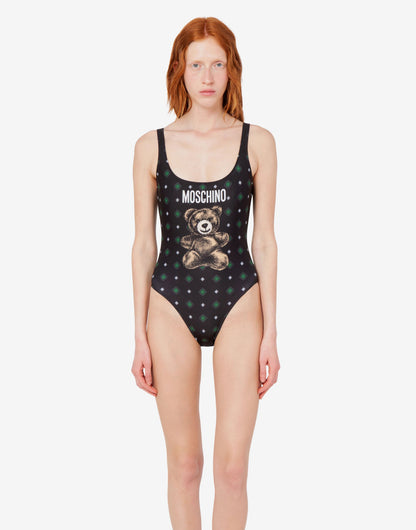 Costume intero in lycra Moschino Teddy Bear