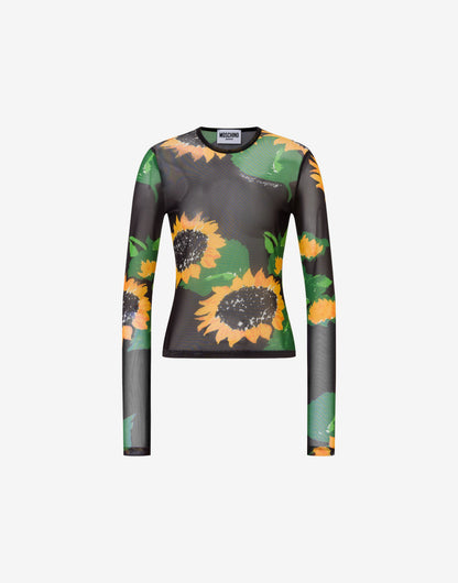 T-shirt in rete stampata