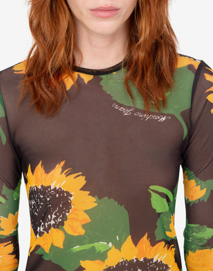 T-shirt in rete stampata