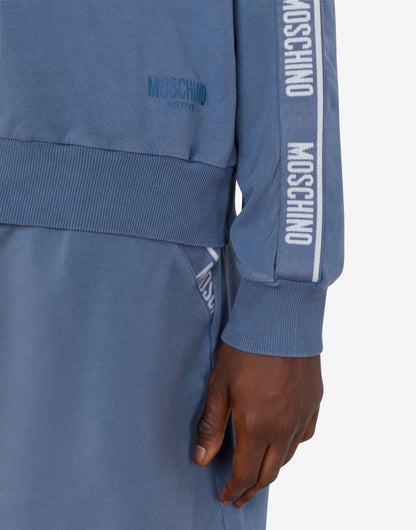 Felpa in cotone tinto in capo 