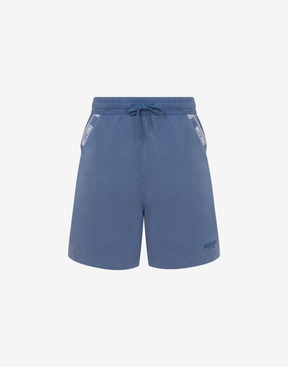 Shorts in cotone tinto in capo