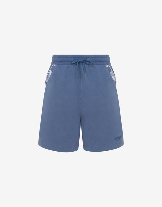 Shorts in cotone tinto in capo