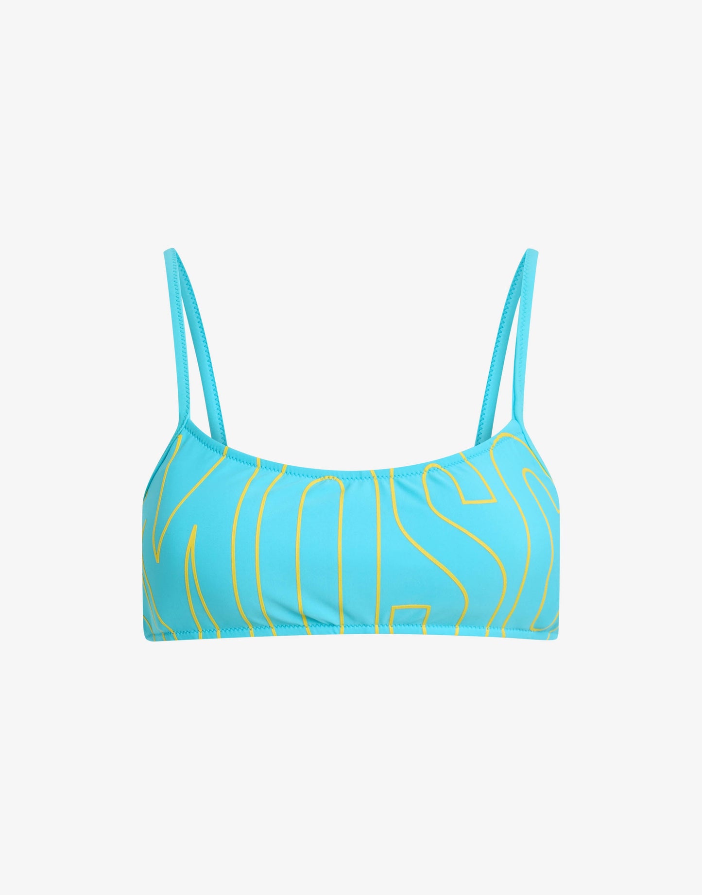 Top bikini a fascia stampato