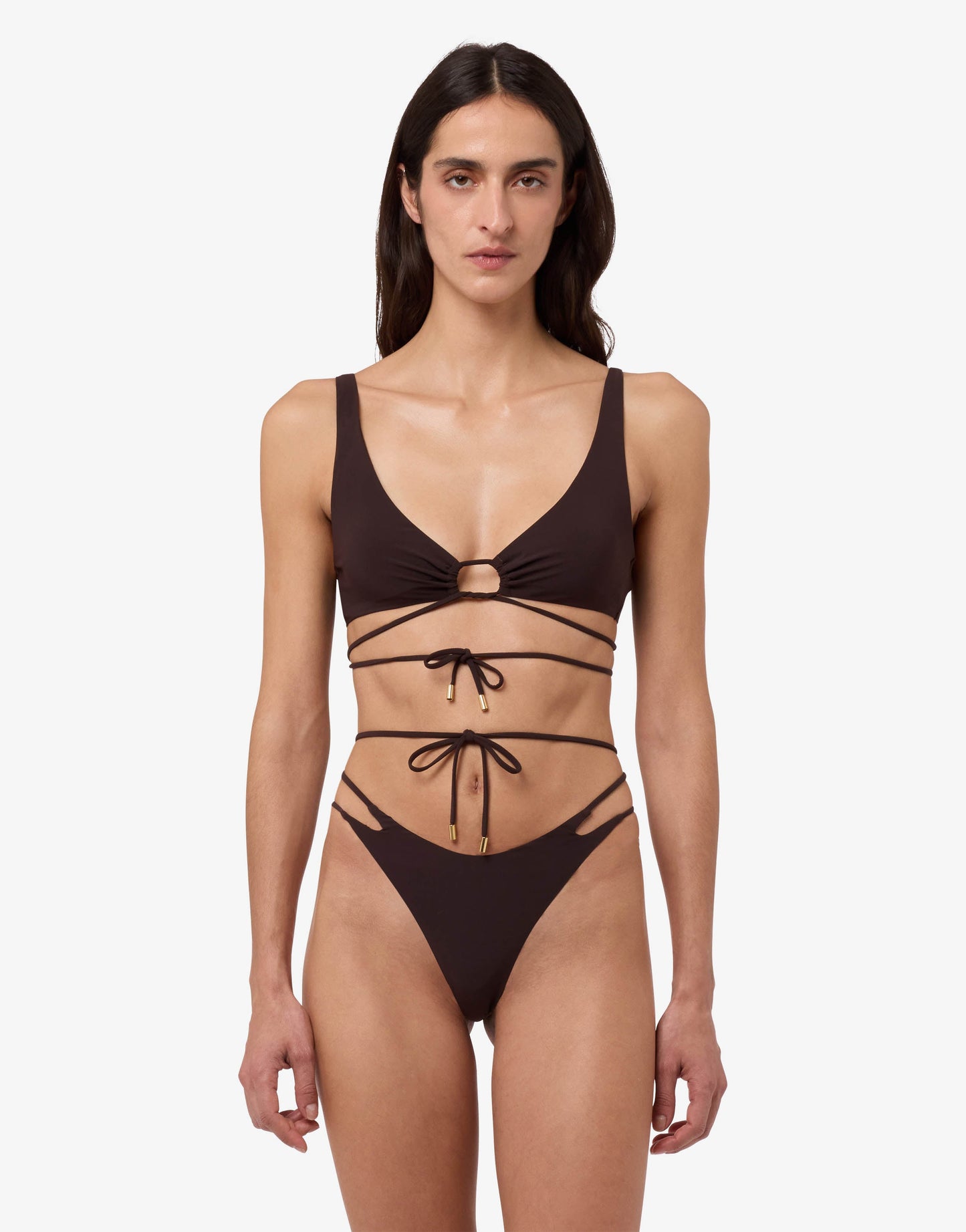 Top bikini a triangolo in lycra