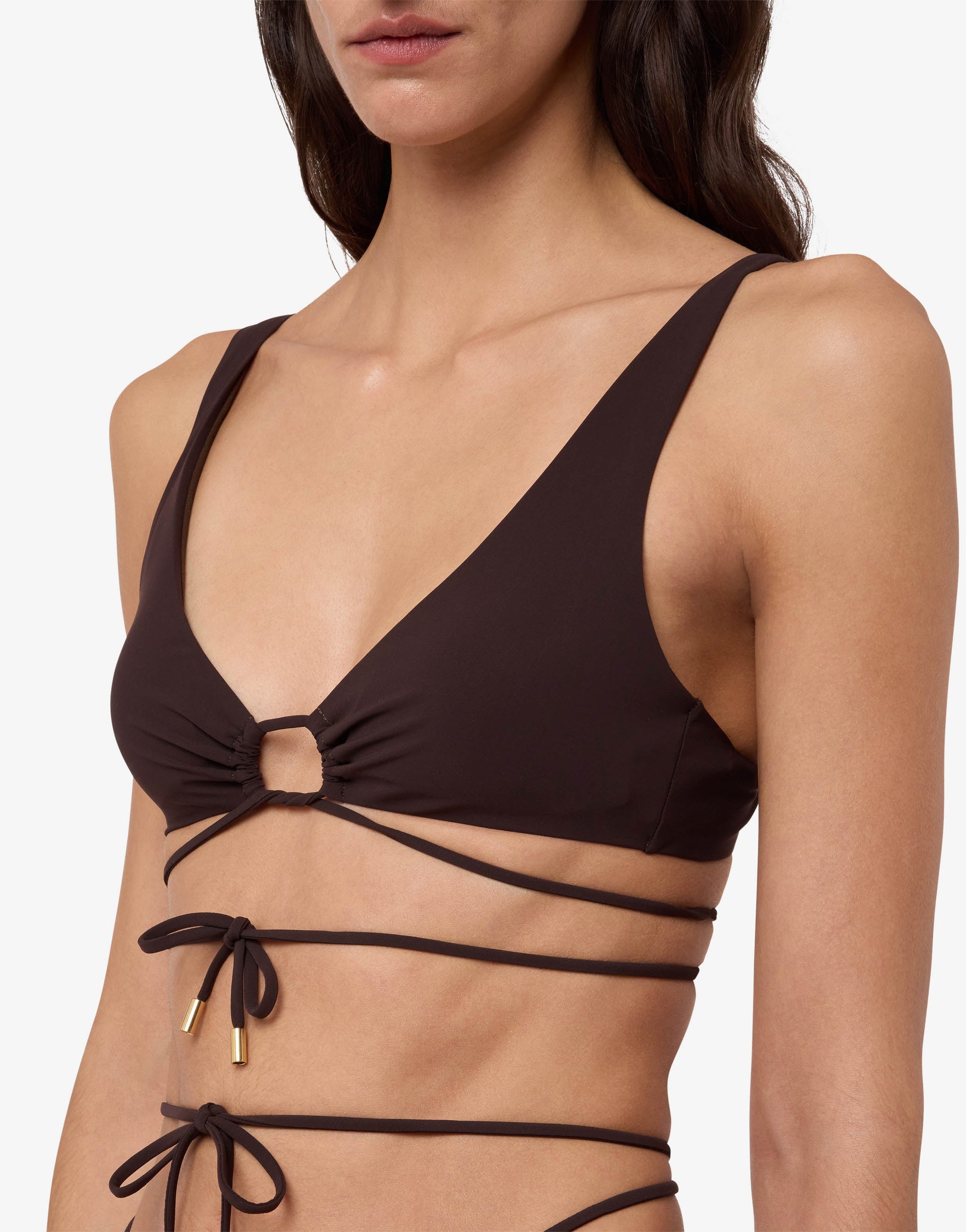 Top bikini a triangolo in lycra
