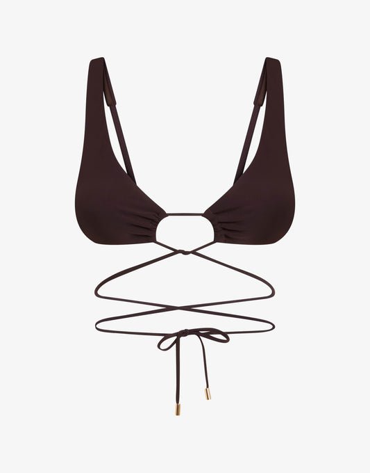 Top bikini a triangolo in lycra