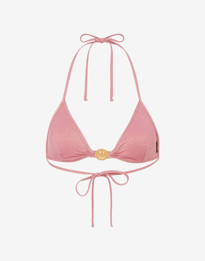 Top bikini a triangolo in jersey lurex Smiley®