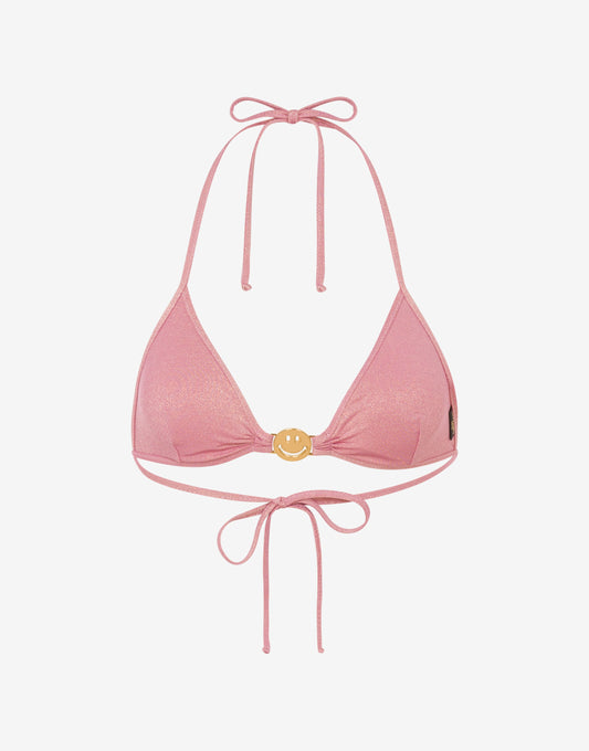 Top bikini a triangolo in jersey lurex Smiley®