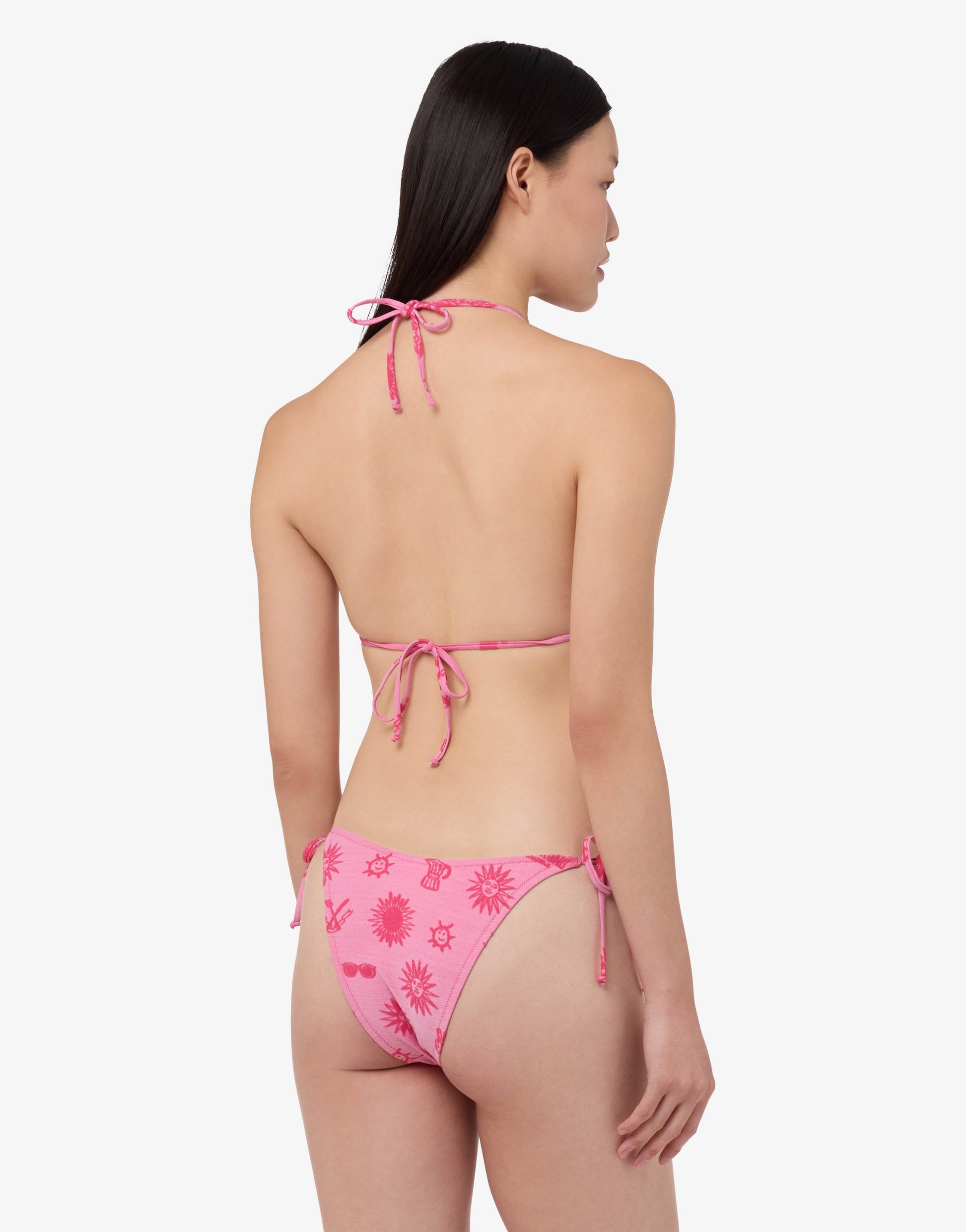 Top bikini a triangolo in spugna