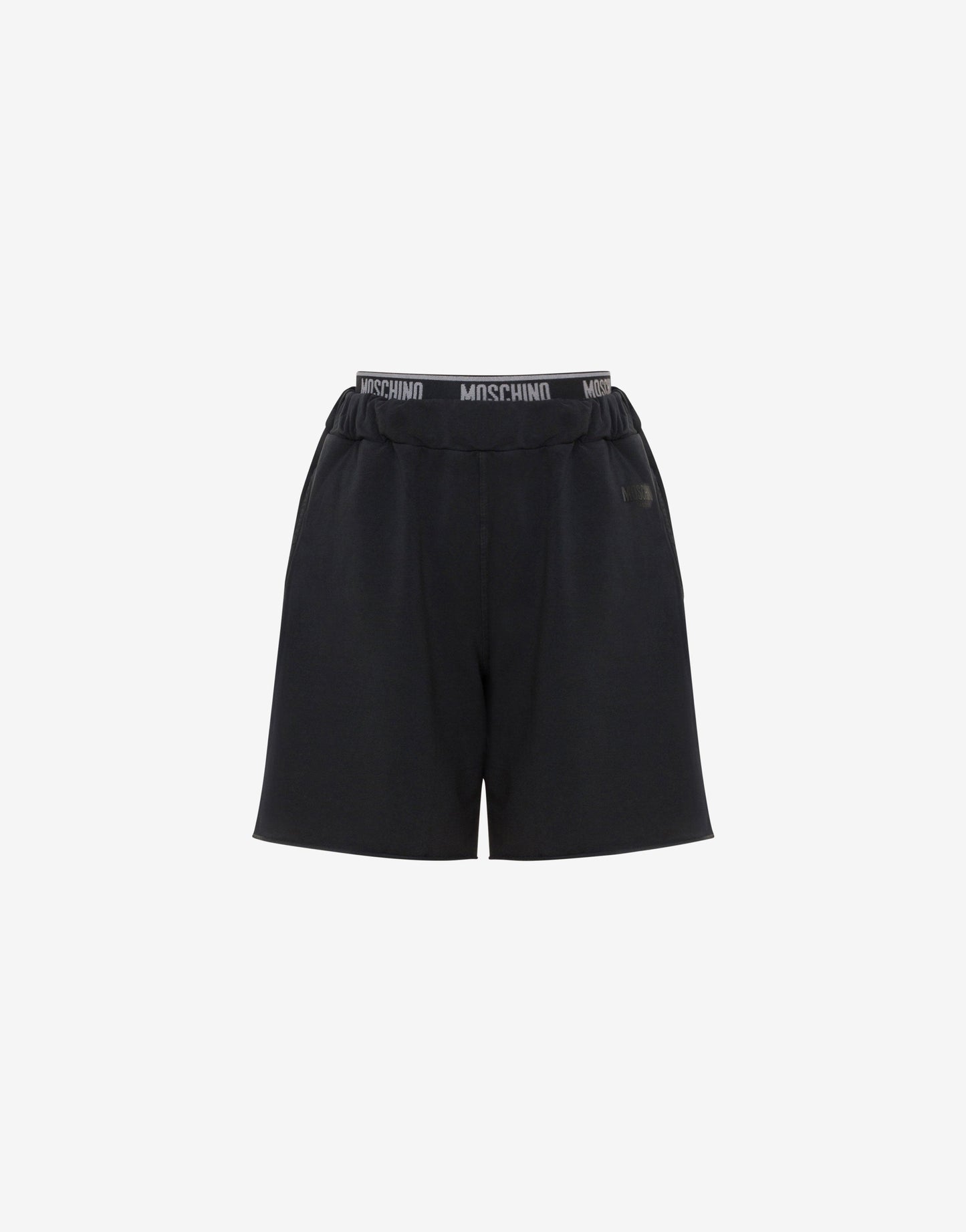 Shorts in felpa di cotone tinto in capo