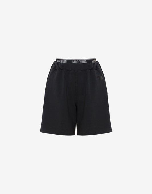 Shorts in felpa di cotone tinto in capo