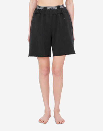 Shorts in felpa di cotone tinto in capo
