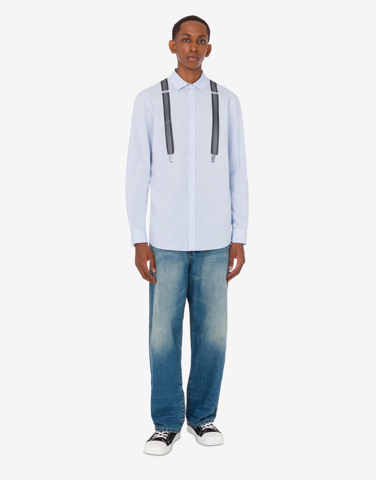 Camicia in vichy di cotone stampata