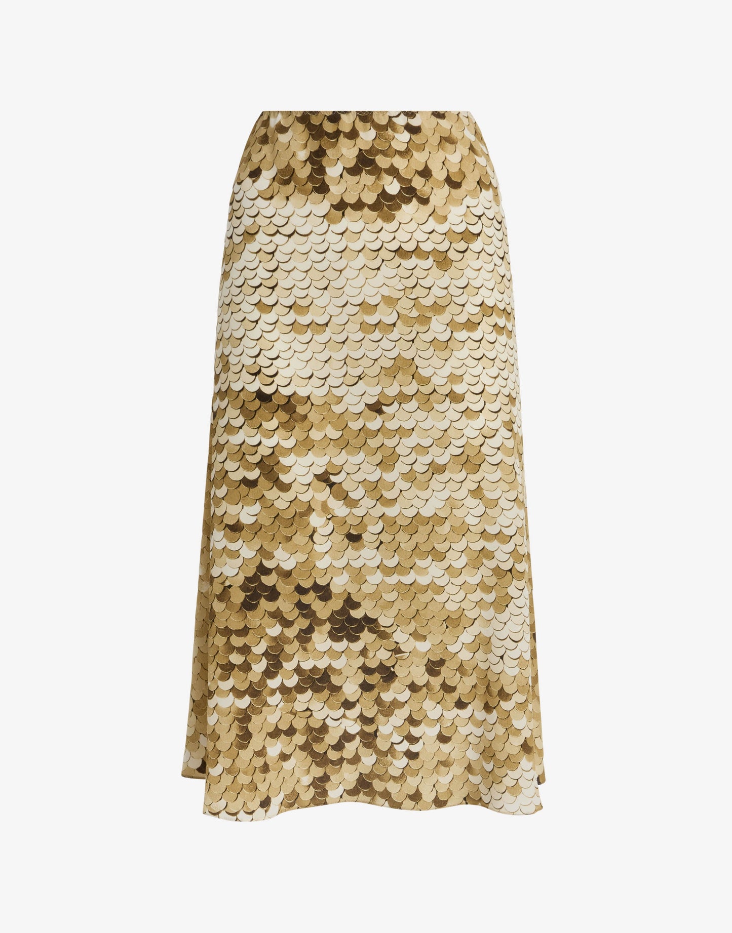Gonna in crepe de chine di seta stampata