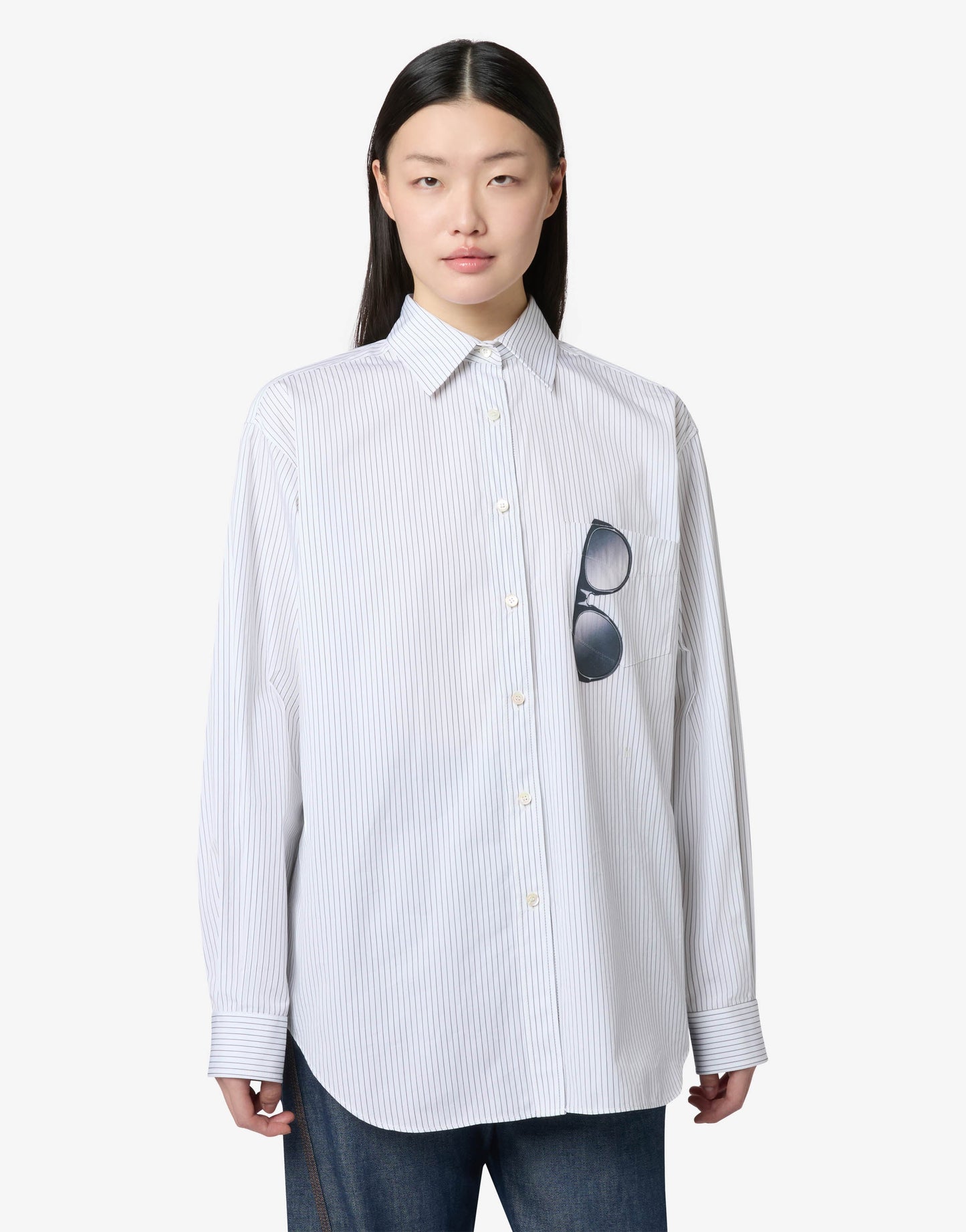Camicia in popeline di cotone stampata