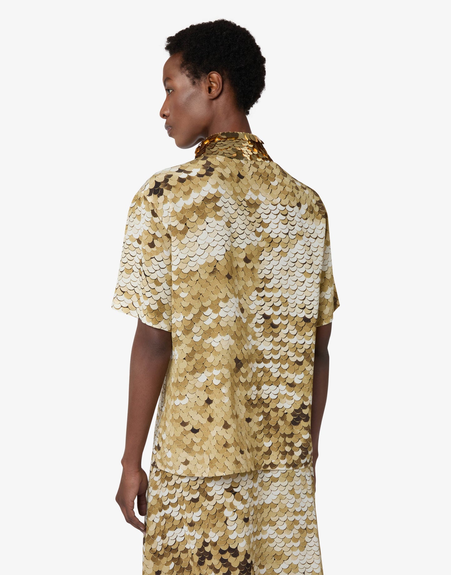 Camicia in crepe de chine stampata