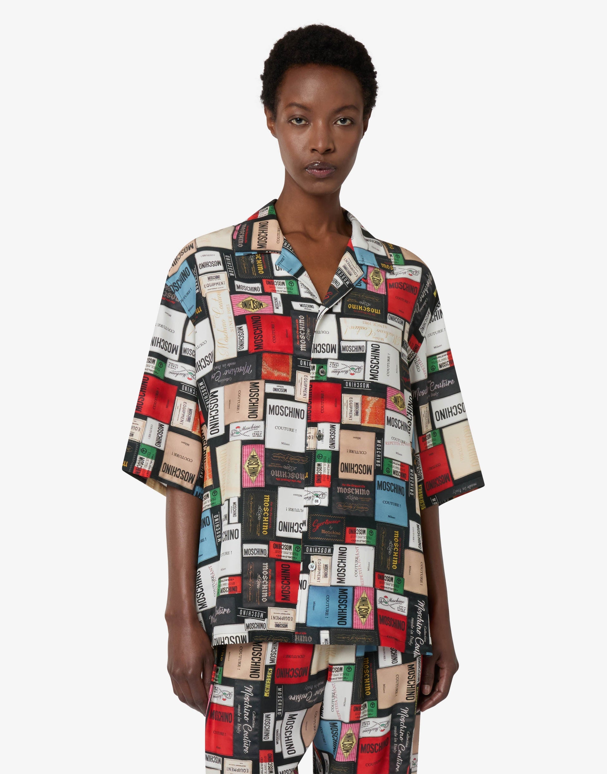 Camicia in seta stampata