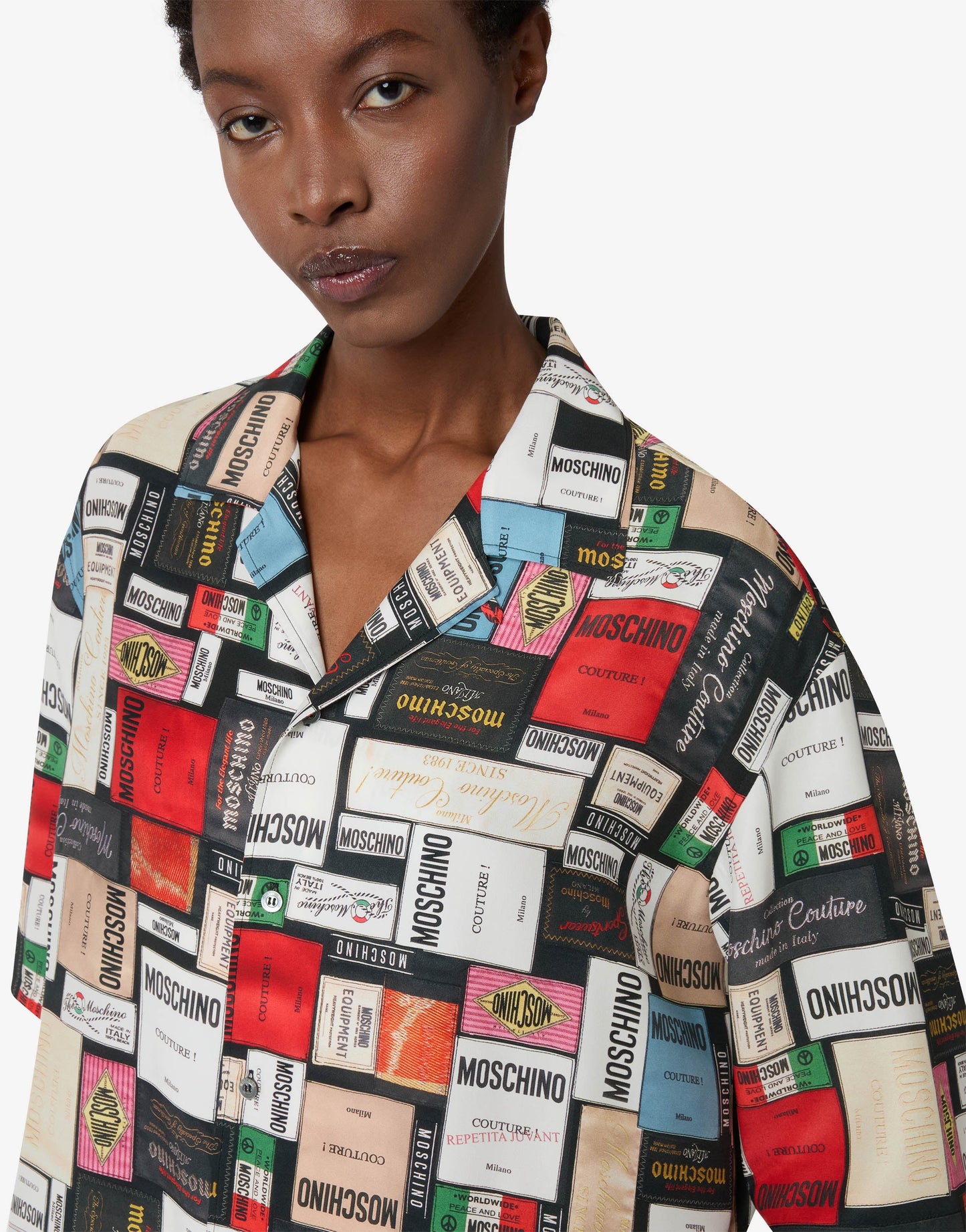 Camicia in seta stampata