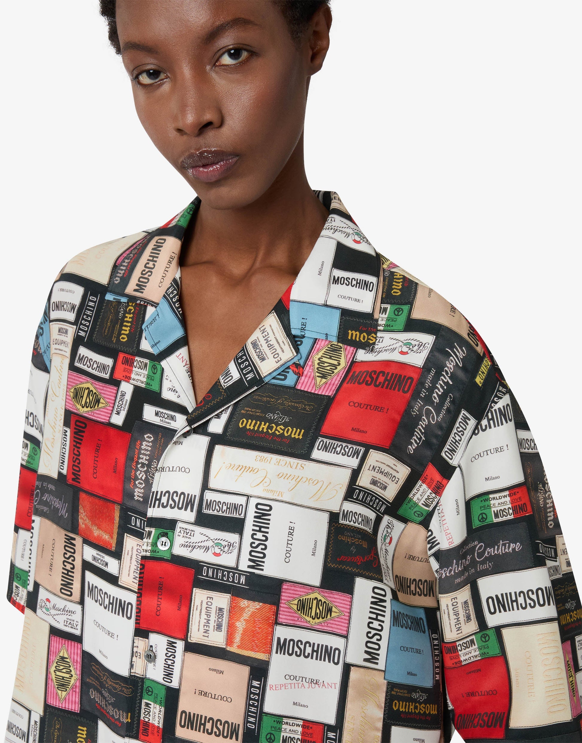 Camicia in seta stampata