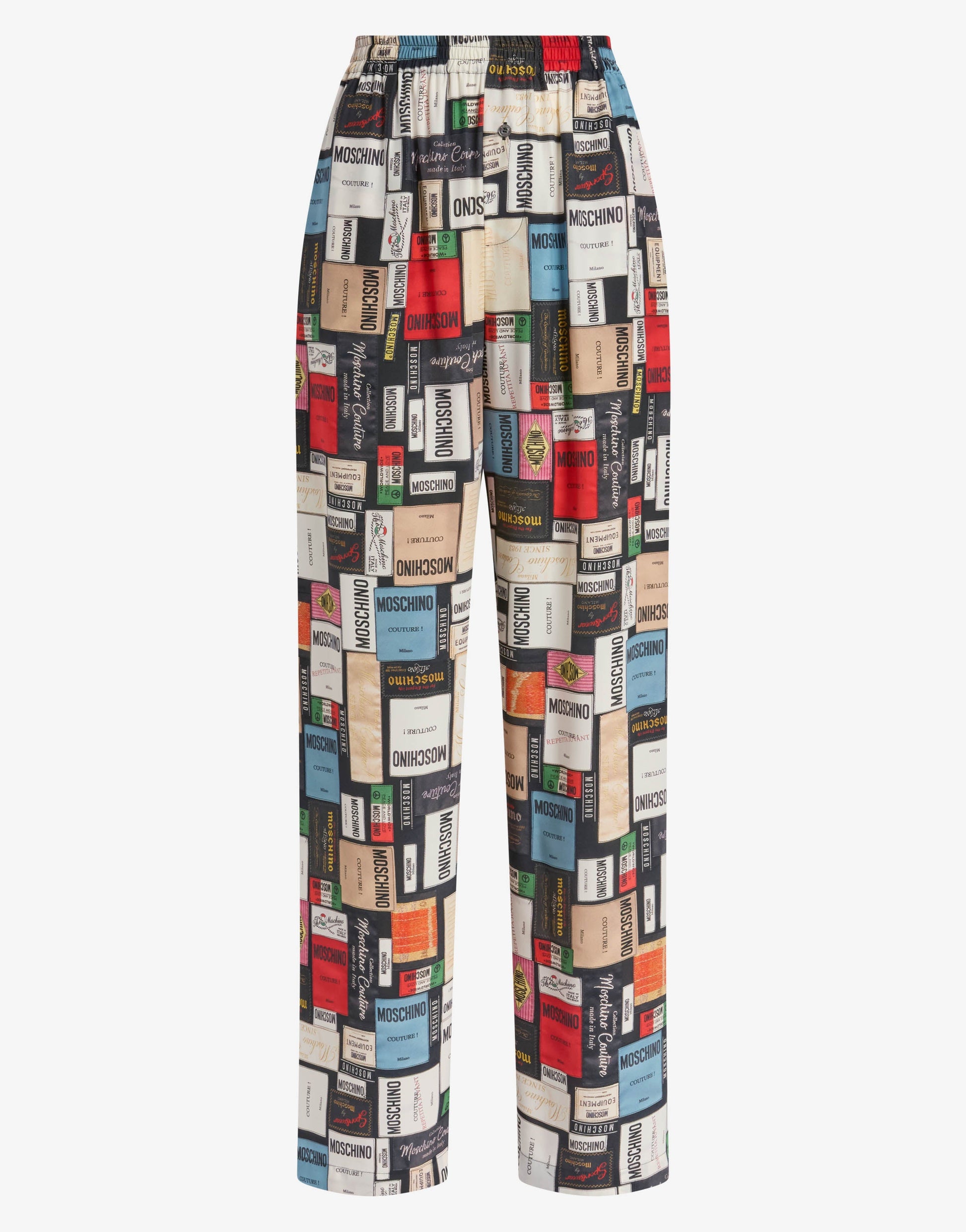 Pantalone in seta stampato