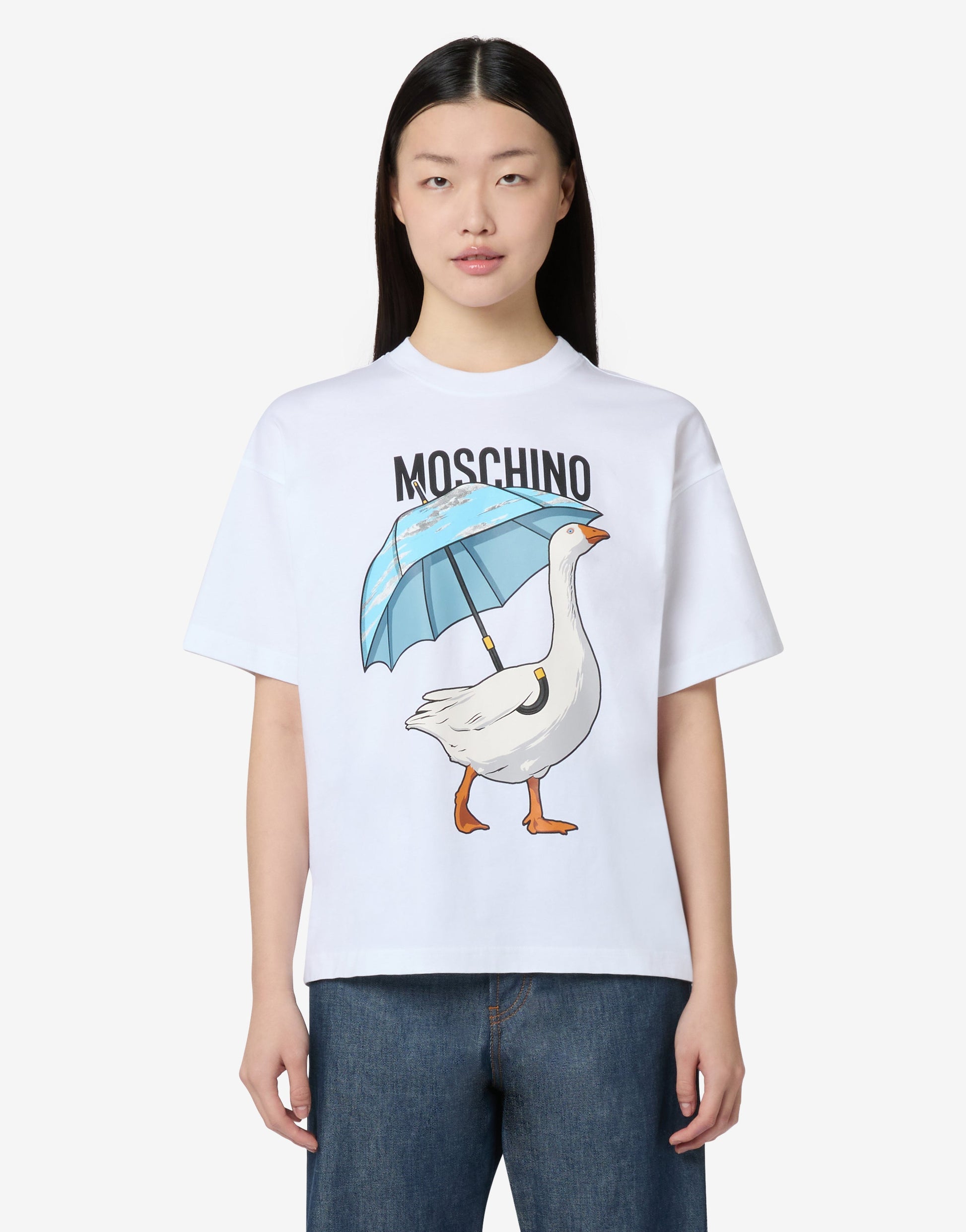 T-shirt in jersey di cotone organico Goose